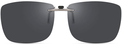 CAXMAN Polarized Clip On Sunglasses Over Prescription Glasses Men Women Compact Fit Non-Flip Up