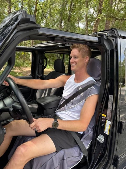The HydroGUARD-Microfiber SEAT & Seatbelt Protector - Sunrise