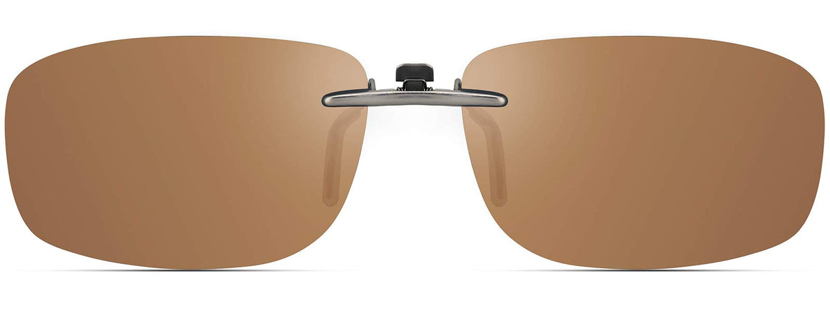 CAXMAN Polarized Clip On Sunglasses Over Prescription Glasses Men Women Compact Fit Non-Flip Up