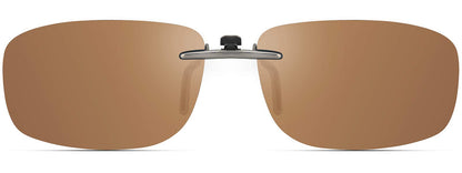 CAXMAN Polarized Clip On Sunglasses Over Prescription Glasses Men Women Compact Fit Non-Flip Up