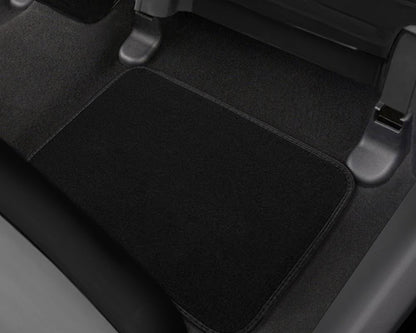 CarsCover Premium Vehicle Mats 4-Piece with Vinyl Heel Pad, Black Carpet