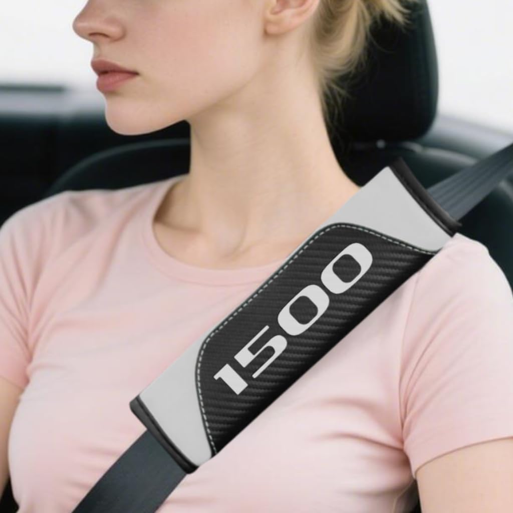 2Pcs Carbon Fiber Leather Seat Belt Cushions Shoulder Pad Soft for Camaro RS Equinox Malibu Traverse Blazer Cruze Trailblazer Trax Sonic Spark Accessories,Car Seat Belt Pads Safety Belt Cover Pad
