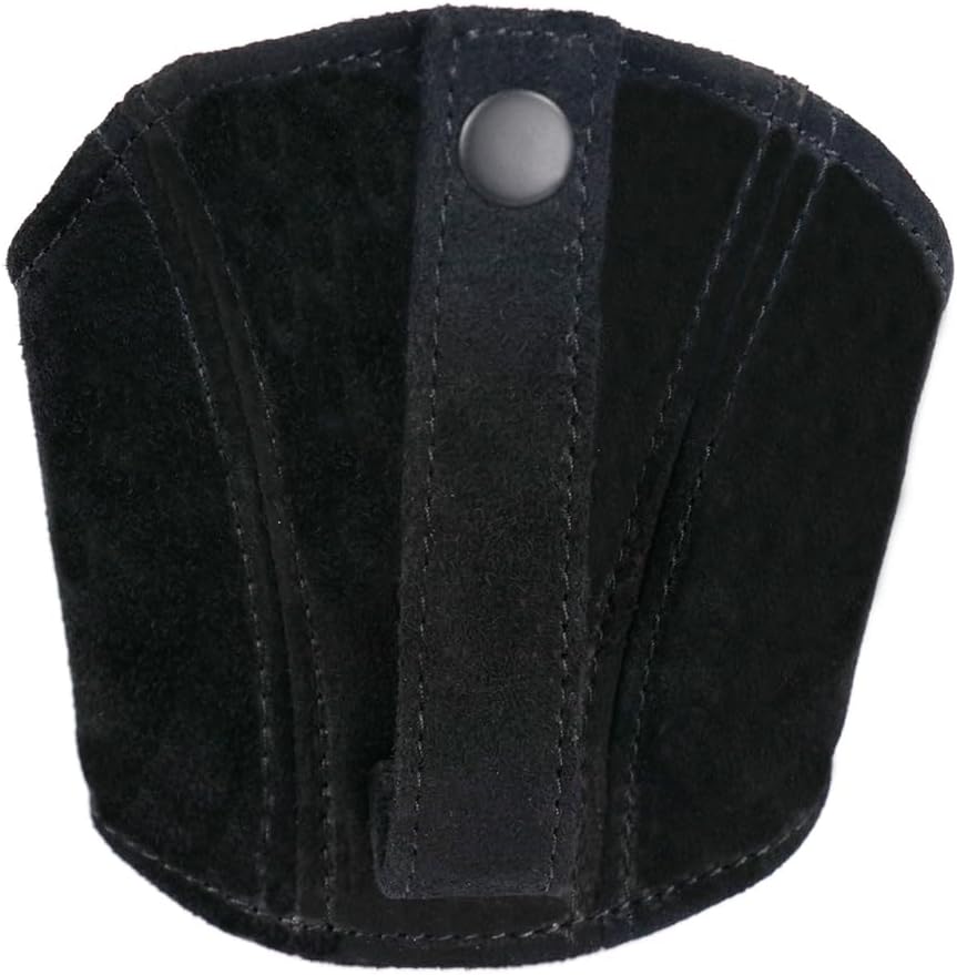 1X Racing Bucket Seat Belt Guide Seatbelt Holder Protector,Suede Leather (Black Leather/Black Stitching)