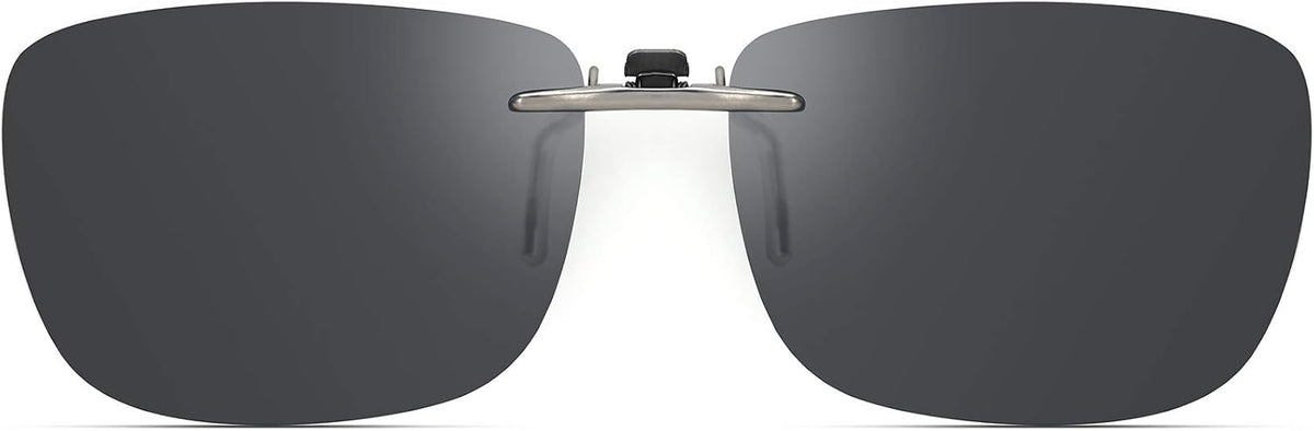 CAXMAN Polarized Clip On Sunglasses Over Prescription Glasses Men Women Compact Fit Non-Flip Up
