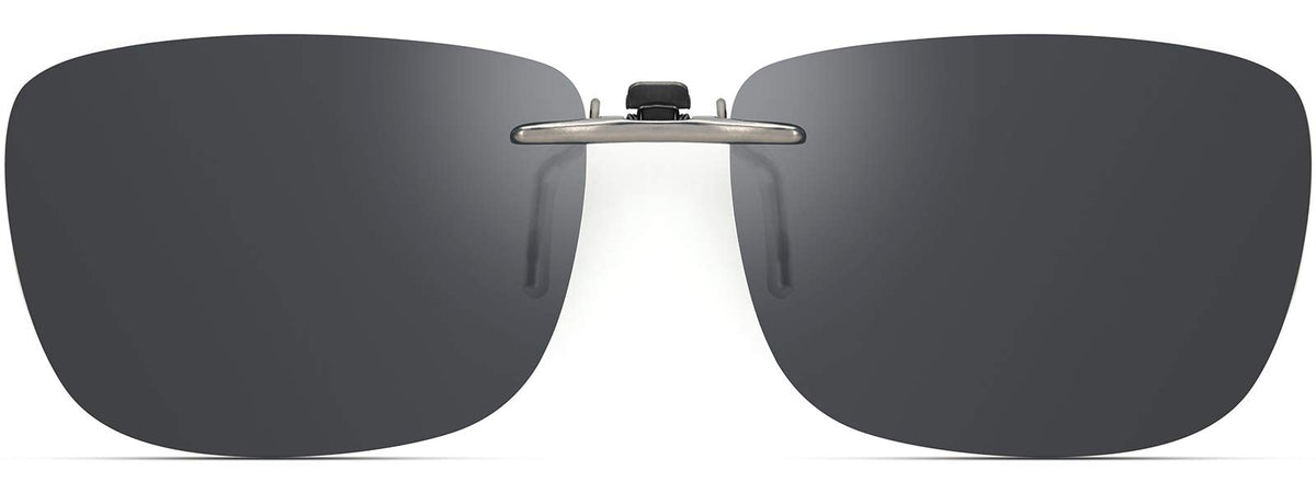 CAXMAN Polarized Clip On Sunglasses Over Prescription Glasses Men Women Compact Fit Non-Flip Up