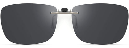 CAXMAN Polarized Clip On Sunglasses Over Prescription Glasses Men Women Compact Fit Non-Flip Up
