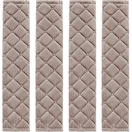 Tatuo 4 Pack Seat Belt Cover Extra Long Soft Pad for Car,15.8 Inch,Black