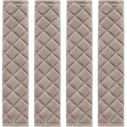 Tatuo 4 Pack Seat Belt Cover Extra Long Soft Pad for Car,15.8 Inch,Black