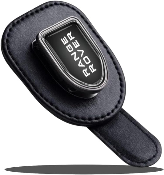 car Sunglass Holder Compatible with range rover alloy Leather Sun Glasses Eyeglass Hanger with car logo car accessories interior