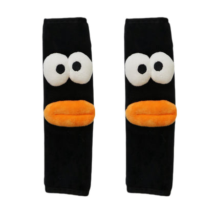 2PCS Car Seat Belt Cover,Seat Belt Cover Pad for Baby,Cute Cartoon Pattern Car Seat Belt Pads,Compatible with All Cars and Backpack (Oxeye)