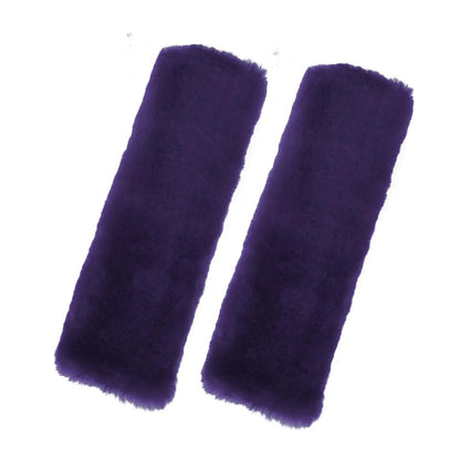 Andalus Brands 2 Pack Genuine Merino Wool Sheepskin Seat Belt Cover – Soft Shoulder Pad, Neck Cushion Protector – Authentic Car Accessories (Pearl)