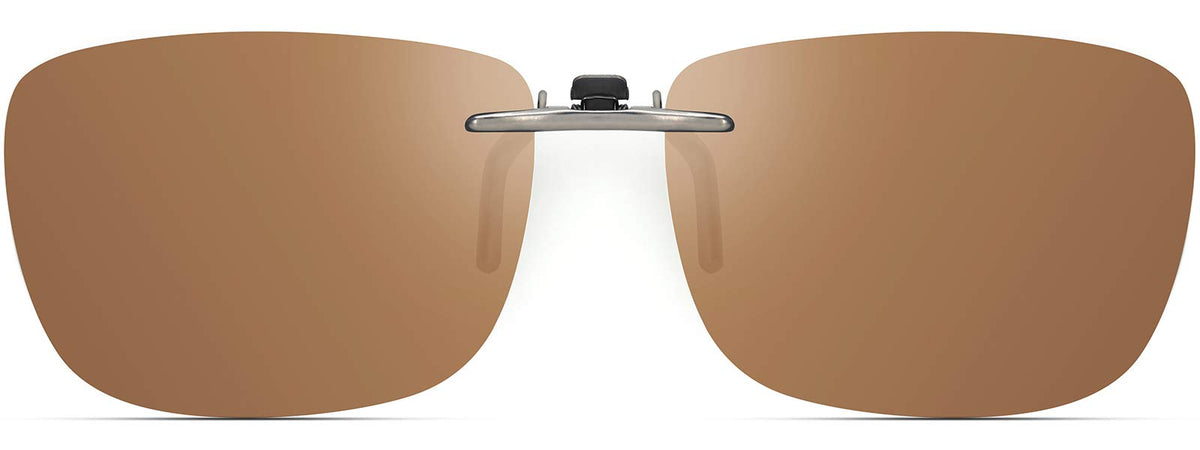 CAXMAN Polarized Clip On Sunglasses Over Prescription Glasses Men Women Compact Fit Non-Flip Up