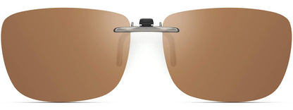 CAXMAN Polarized Clip On Sunglasses Over Prescription Glasses Men Women Compact Fit Non-Flip Up