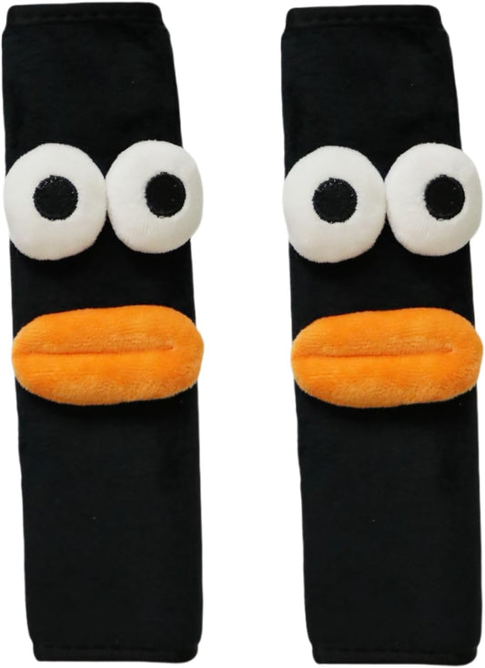 2PCS Car Seat Belt Cover,Seat Belt Cover Pad for Baby,Cute Cartoon Pattern Car Seat Belt Pads,Compatible with All Cars and Backpack (Oxeye)