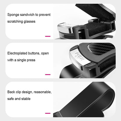 One-Handed car Sunglasses Holder, 2pack Durable Visor Sunglasses Clip, car Interior Accessories for Men and Women, Universal Silicone pad Sunglasses Holder. (Black)