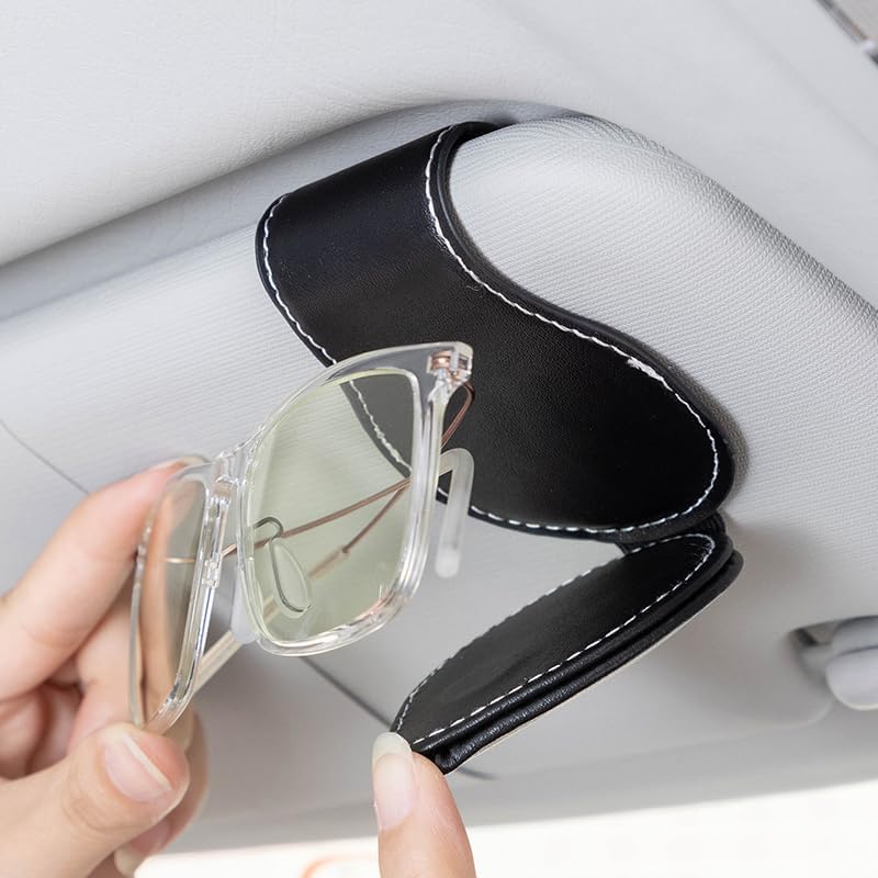 Car Sunglasses Holder for Land Rover Discovery Range Rover Sport Defender Land Cruiser LR2 3 4, Glasses Holder for Cars,Car Visor Sunglasses Clip,Clip-on Car Glasses Holder Black