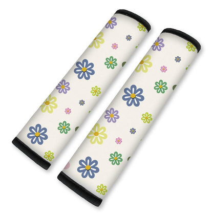 2Pcs Soft Auto Seat Belt Cover Pad Neon Galaxy Sea Turtle Print Colorful Car Seatbelt Shoulder Cushion for Comfortable Driving, Compatible with All Cars' Seatbelt and Backpack Straps