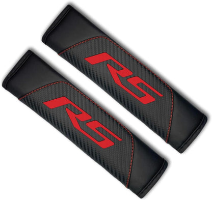 2Pcs Carbon Fiber Leather Seat Belt Cushions Shoulder Pad Soft for Camaro RS Equinox Malibu Traverse Blazer Cruze Trailblazer Trax Sonic Spark Accessories,Car Seat Belt Pads Safety Belt Cover Pad