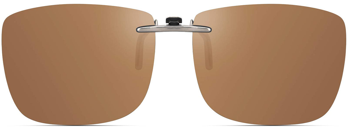 CAXMAN Polarized Clip On Sunglasses Over Prescription Glasses Men Women Compact Fit Non-Flip Up