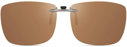 CAXMAN Polarized Clip On Sunglasses Over Prescription Glasses Men Women Compact Fit Non-Flip Up