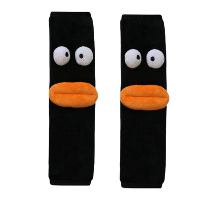 2PCS Car Seat Belt Cover,Seat Belt Cover Pad for Baby,Cute Cartoon Pattern Car Seat Belt Pads,Compatible with All Cars and Backpack (Oxeye)