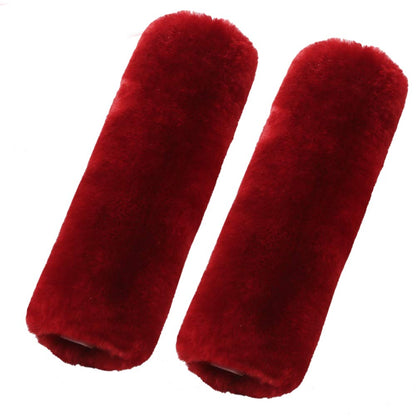 OGLAND 2 Pack Sheepskin Car Seat Belt Cover Pads | Wool Seatbelt Cushions