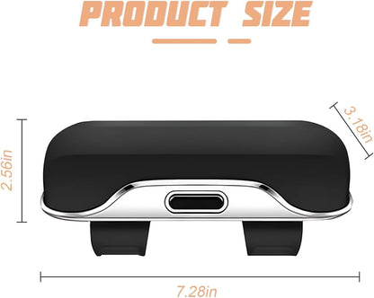 Zipelo 7.09 x 2.56 Inch Car Sun Visor Sunglasses Case, Black
