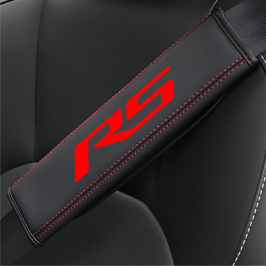 2pcs RS Seat Belt Covers Compatible with Camaro RS(red)