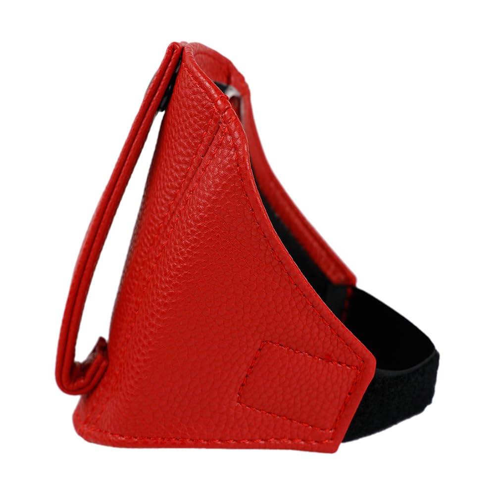 1X Racing Bucket Seat Belt Guide Seatbelt Holder Protector,Suede Leather (Black Leather/Black Stitching)