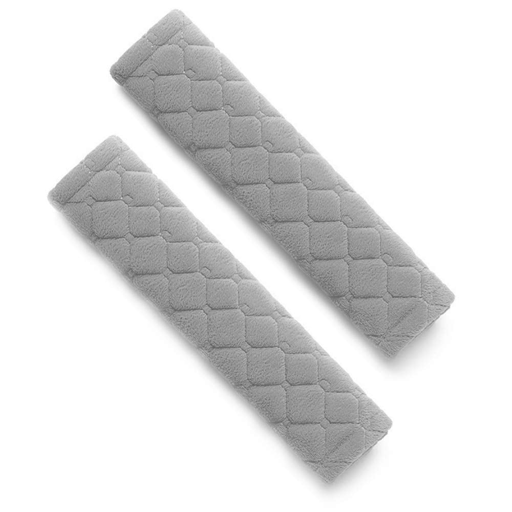 surpassme Car Seat Belt Pads Cover, 2PCS 15in Extra Length Seat Belt Shoulder Strap Covers Protector to Release Stress to Neck and Shoulder for a Safety Driving (Black)