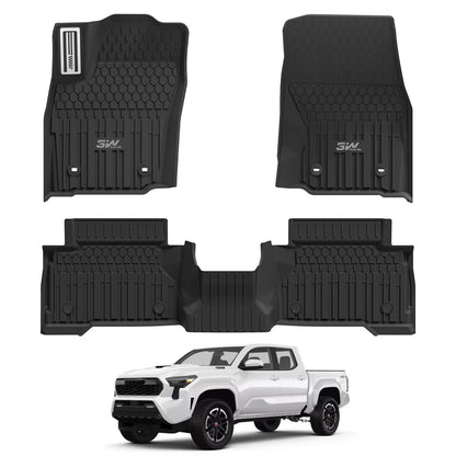 3W Floor Mats for Chevrolet Chevy Colorado/GMC Canyon Crew Cab 2023-2026
