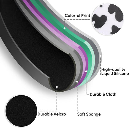2 PCS Seat Belt Cover Pad, Soft and Cute Seat Belt Protector, Universal Car Accessories and Interior Décor (Cow Print)