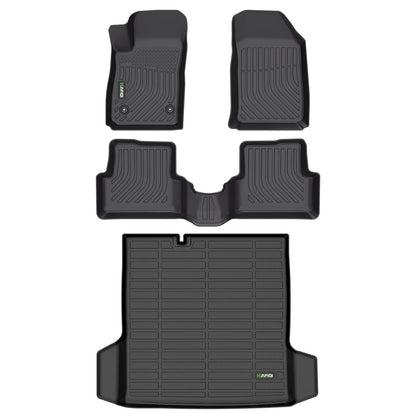 HAFIDI® Floor Mats & Cargo Liner Set Fit for 2023-2027 Kia NIRO & NIRO Hybrid (Not for NIRO EV &NIRO PHEV) All Weather Protection TPE Anti-Slip Floor Liners Custom Accessories -Black