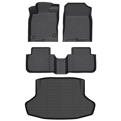 HAFIDI® Floor Mats & Cargo Liner Set Fit for 2023-2027 Kia NIRO & NIRO Hybrid (Not for NIRO EV &NIRO PHEV) All Weather Protection TPE Anti-Slip Floor Liners Custom Accessories -Black