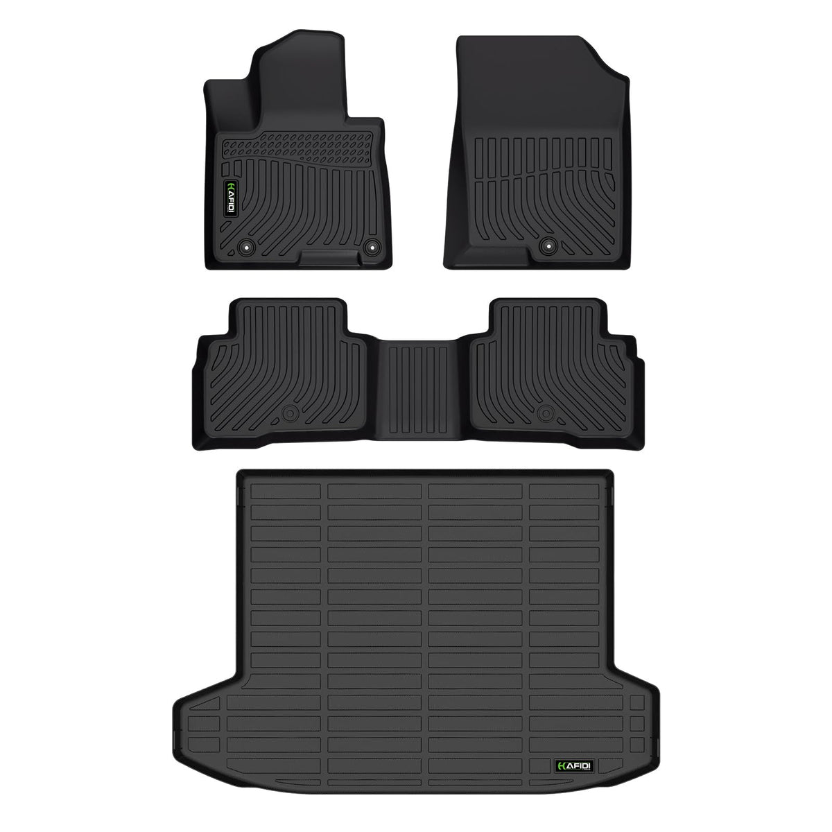Floor Mats Custom for Toyota Corolla 2009-2013 All Weather Protection TPE Heavy Duty Non-Slip Automotive Floor Liners Fits Front& 2nd Row Full Set Accessories, Black