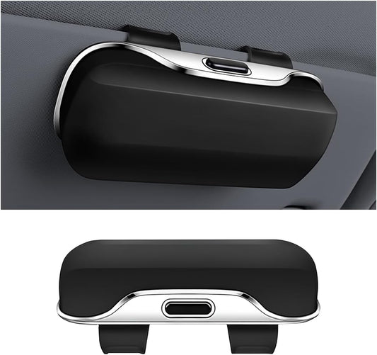Zipelo 7.09 x 2.56 Inch Car Sun Visor Sunglasses Case, Black