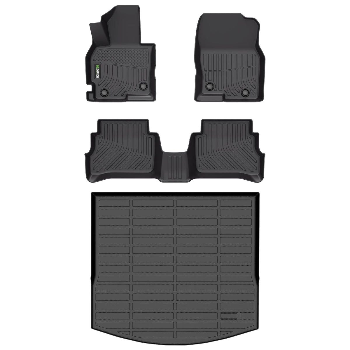HAFIDI® Floor Mats & Cargo Liner Set Fit for 2023-2027 Kia NIRO & NIRO Hybrid (Not for NIRO EV &NIRO PHEV) All Weather Protection TPE Anti-Slip Floor Liners Custom Accessories -Black