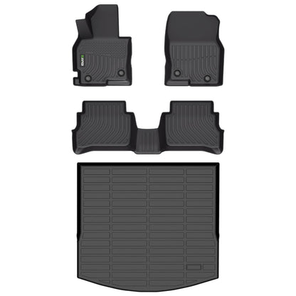 HAFIDI® Floor Mats & Cargo Liner Set Fit for 2023-2027 Kia NIRO & NIRO Hybrid (Not for NIRO EV &NIRO PHEV) All Weather Protection TPE Anti-Slip Floor Liners Custom Accessories -Black