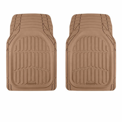Motor Trend FlexTough Floor Mats for Cars, Black Deep Dish All-Weather Car Mats, Waterproof Trim-to Fit Automotive Floor Mats for Cars Trucks SUV, Universal Floor Liner Car Accessories