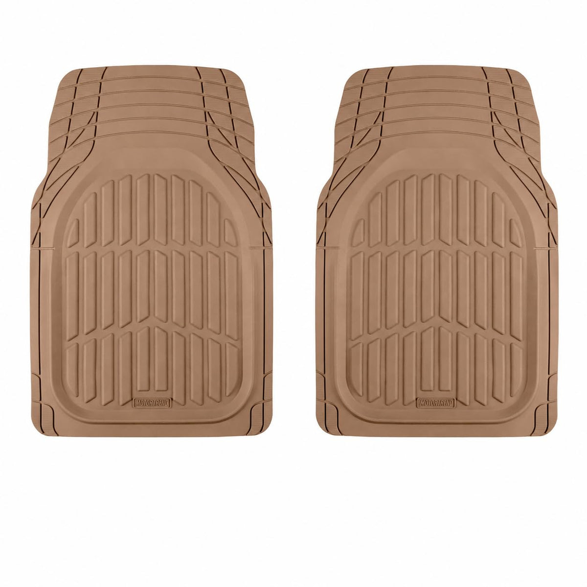 Motor Trend FlexTough LITE Rubber Car Mats Full Set - All Weather Floor Mats for Cars & SUVs - Automotive Waterproof Black Car Floor Mats for Cars Interior Accessories Universal Trim-to-Fit