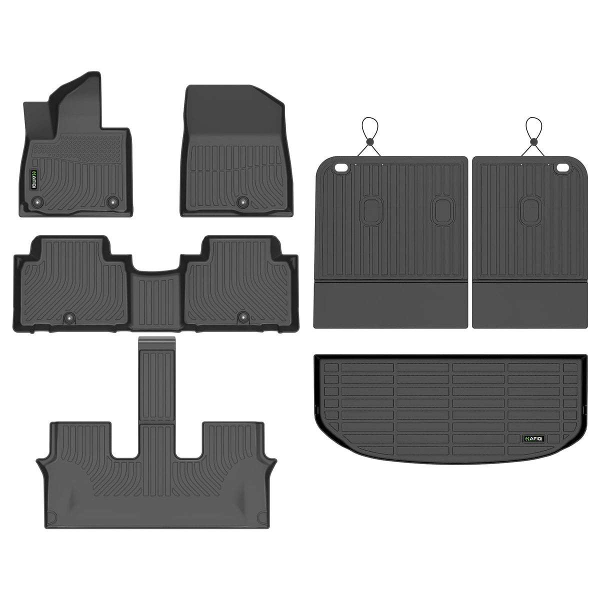 HAFIDI® Floor Mats & Cargo Liner Set Fit for 2023-2027 Kia NIRO & NIRO Hybrid (Not for NIRO EV &NIRO PHEV) All Weather Protection TPE Anti-Slip Floor Liners Custom Accessories -Black