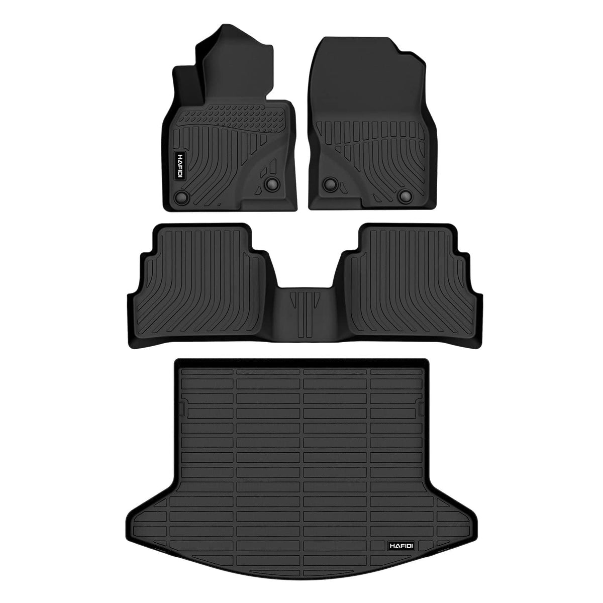 HAFIDI® Floor Mats & Cargo Liner Set Fit for 2023-2027 Kia NIRO & NIRO Hybrid (Not for NIRO EV &NIRO PHEV) All Weather Protection TPE Anti-Slip Floor Liners Custom Accessories -Black