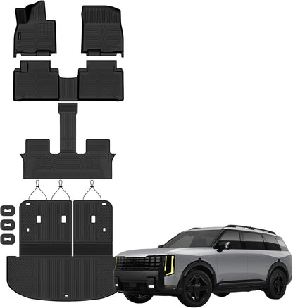 AUXKO Floor Mats Cargo Mat Backrest Mat for 2027 Kia Telluride Hybrid