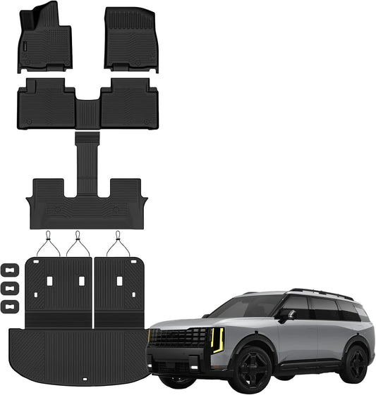 AUXKO Floor Mats Cargo Mat Backrest Mat for 2027 Kia Telluride Hybrid