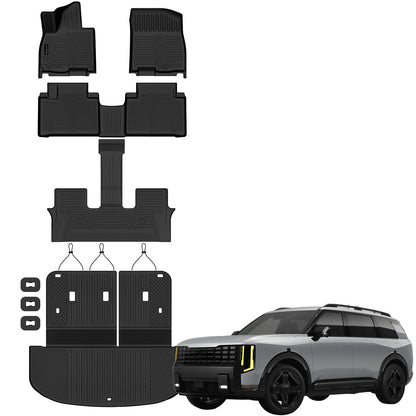 AUXKO Floor Mats Cargo Mat Backrest Mat for 2027 Kia Telluride Hybrid