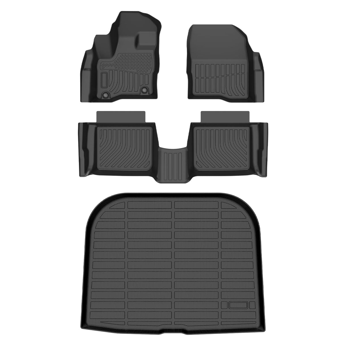HAFIDI® Floor Mats & Cargo Liner Set Fit for 2023-2027 Kia NIRO & NIRO Hybrid (Not for NIRO EV &NIRO PHEV) All Weather Protection TPE Anti-Slip Floor Liners Custom Accessories -Black