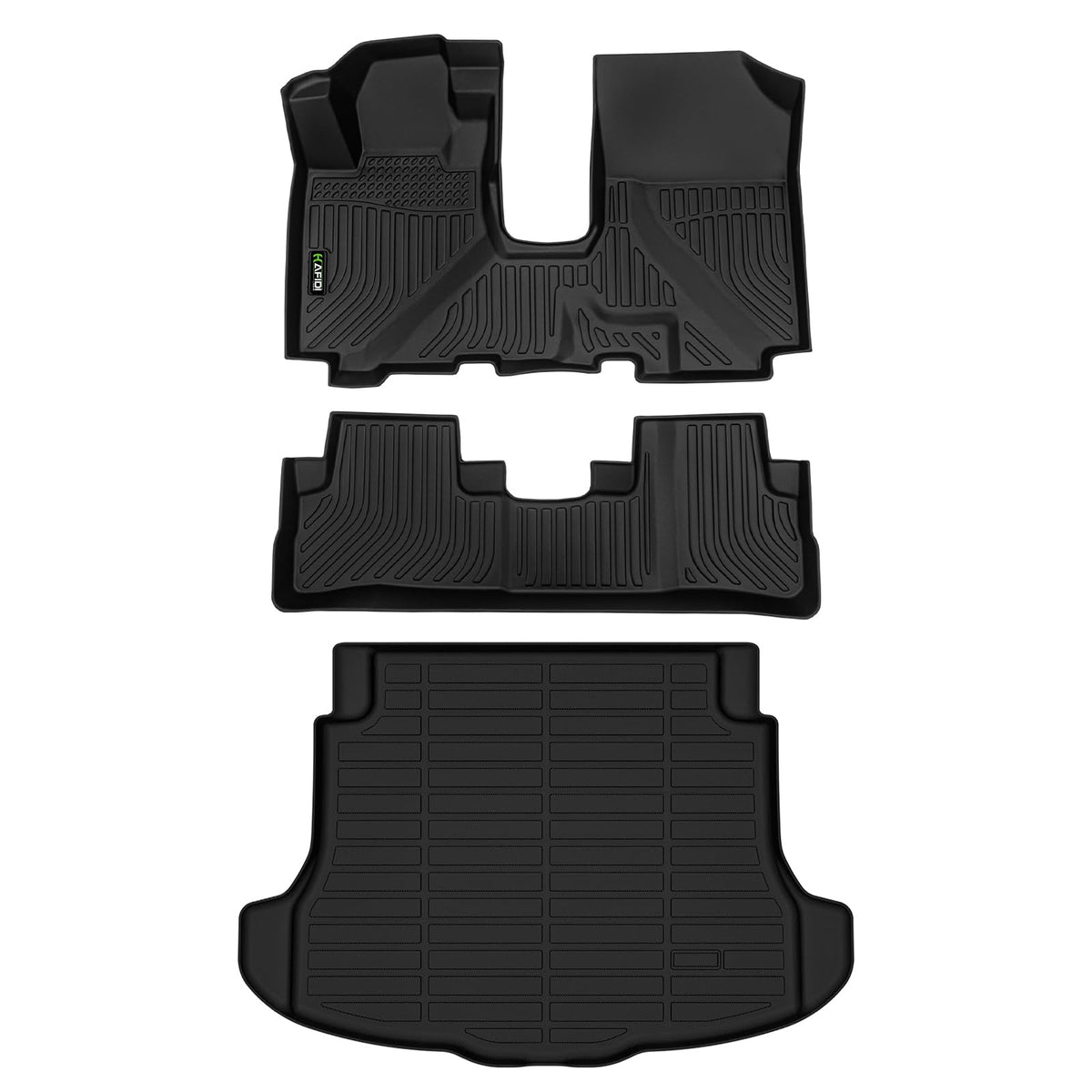 HAFIDI® Floor Mats & Cargo Liner Set Fit for 2023-2027 Kia NIRO & NIRO Hybrid (Not for NIRO EV &NIRO PHEV) All Weather Protection TPE Anti-Slip Floor Liners Custom Accessories -Black