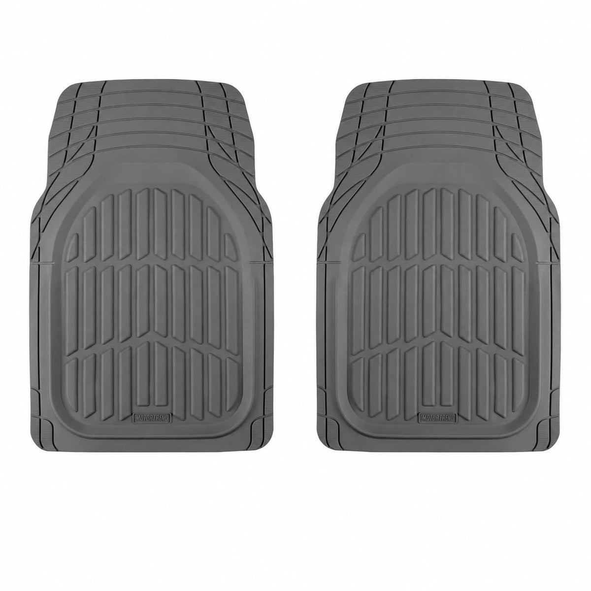 Motor Trend FlexTough LITE Rubber Car Mats Full Set - All Weather Floor Mats for Cars & SUVs - Automotive Waterproof Black Car Floor Mats for Cars Interior Accessories Universal Trim-to-Fit