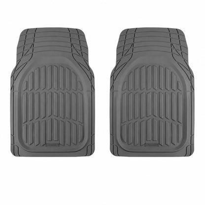 Motor Trend FlexTough LITE Rubber Car Mats Full Set - All Weather Floor Mats for Cars & SUVs - Automotive Waterproof Black Car Floor Mats for Cars Interior Accessories Universal Trim-to-Fit