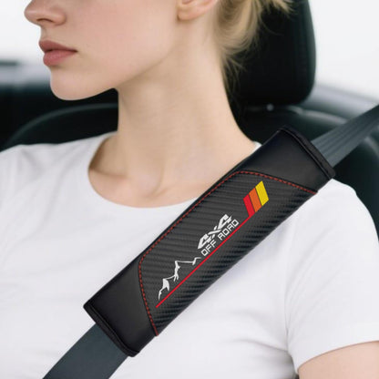 2Pcs Carbon Fiber Leather Seat Belt Cushions Shoulder Pad Soft for Camaro RS Equinox Malibu Traverse Blazer Cruze Trailblazer Trax Sonic Spark Accessories,Car Seat Belt Pads Safety Belt Cover Pad